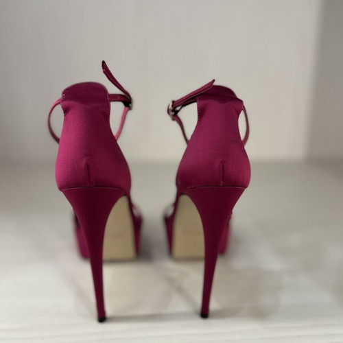 Sante high heel sandals satin leather size 39 like new pink purple
