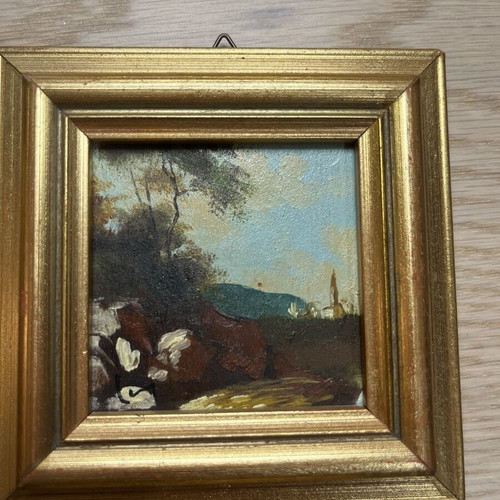 Vintage Set of 4 Miniature Handmade ARAM Florence Frames used