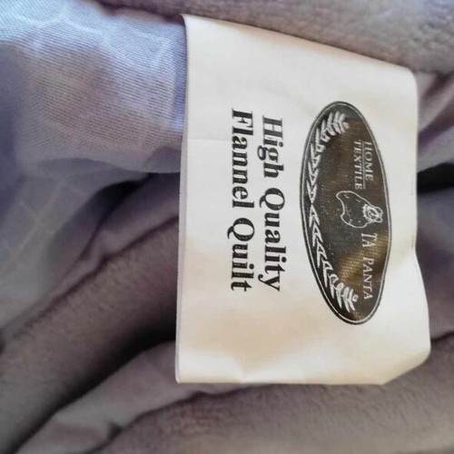 Double Flannel Quilt new, velour and Microsilk 230x220 cm