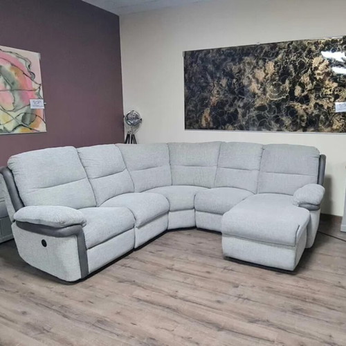 Gray La-z-boy corner sofa new with electric reclining mechanism