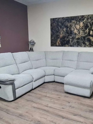 Gray La-z-boy corner sofa new with electric reclining mechanism
