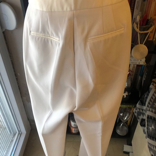Zara off-white formal pants like new with satin details