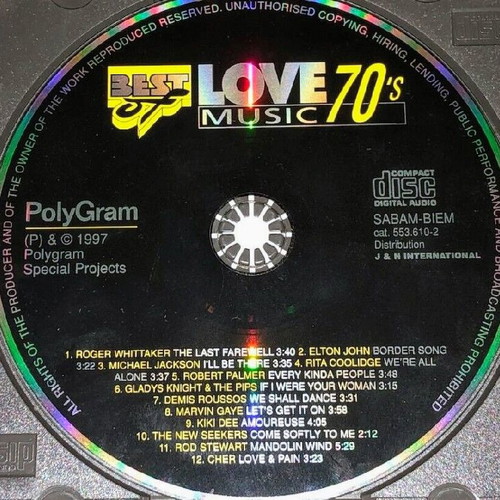 Best of Love Music 70's CD like new, Polygram 1997