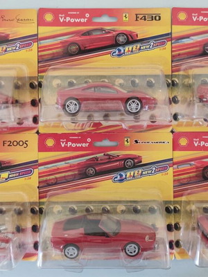 Συλλεκτικές μινιατούρες αυτοκινήτων Shell V-Power Ferrari πακέτο 13 σφραγισμένα