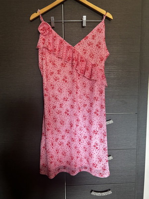 Sinsay short dress XL used, red and pink with lining