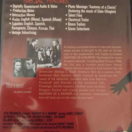 Anatomy Of A Murder DVD used, NTSC