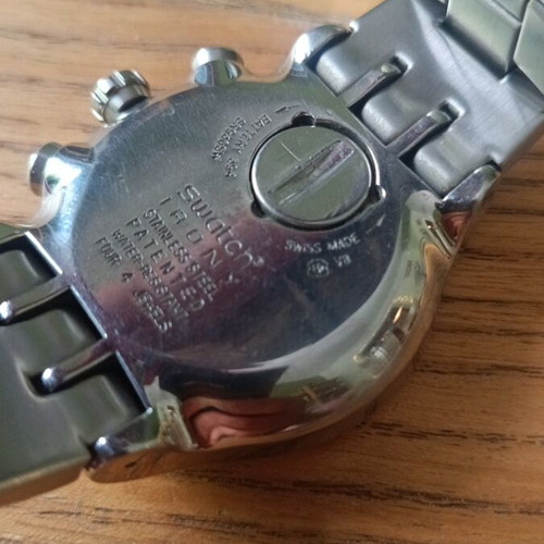 Swatch wristwatch used, silver unisex