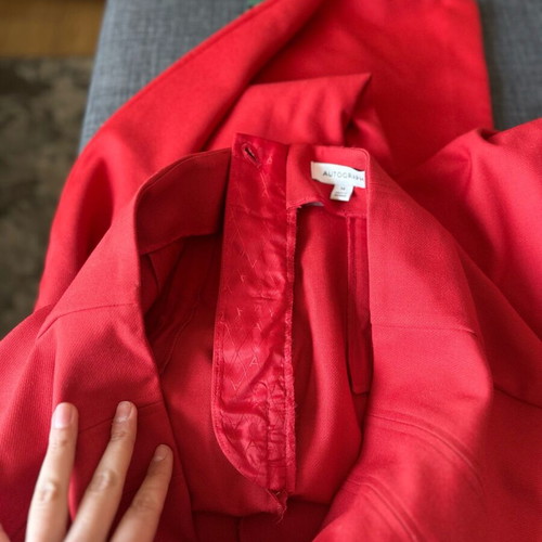 Autograph pants new, size UK 14, red, wide leg wool blend