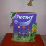 Wooden promotional display used, 2-tier, 33x41x14 cm