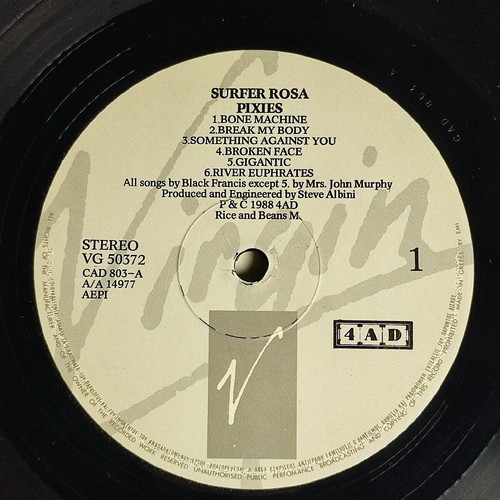Pixies Surfer Rosa vinyl like new, 1988 indie rock album