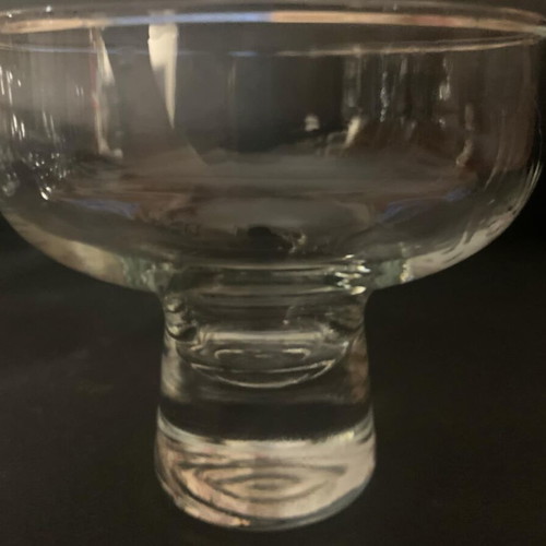 Set of 5 crystal ice cream bowls used, excellent condition