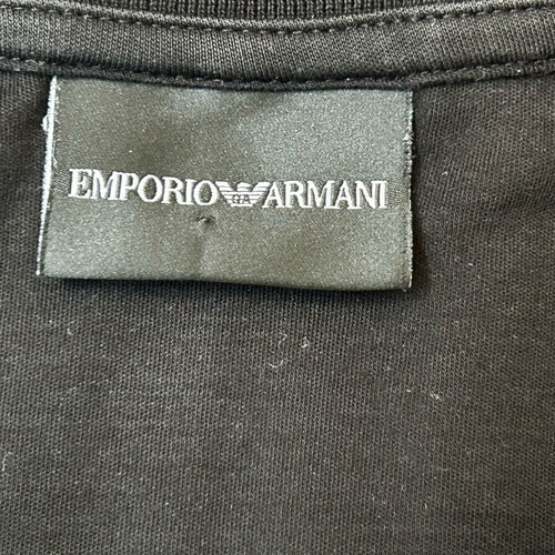 Emporio Armani men's zip polo shirt S like new, black