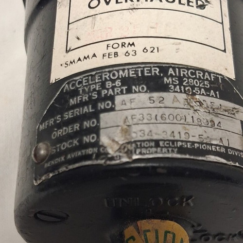 USAF Bendix B-6 G-Meter used aircraft accelerometer 1950s