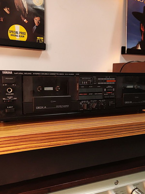 Yamaha KX-W202 vintage double cassette deck used, black