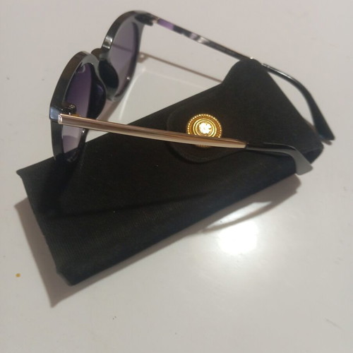 ORD Sunglasses UV 400 with black-purple lenses and gold arms like new
