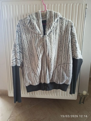Innocent women's gray fur jacket small like new