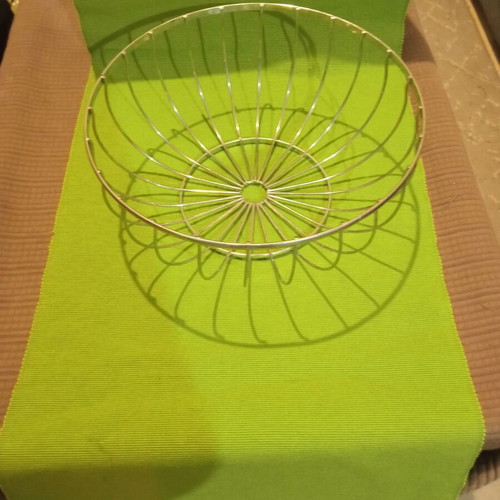Metal fruit bowl used, large