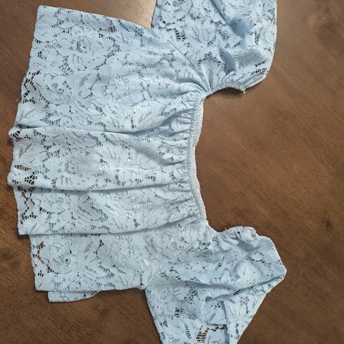 Blue Off Shoulder Top small size like new