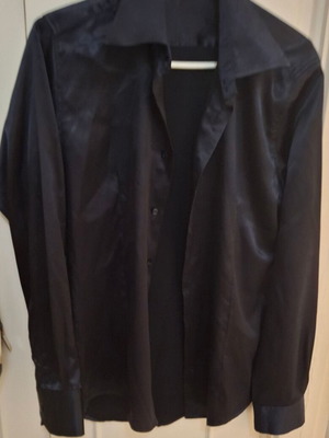 Blue satin shirt new