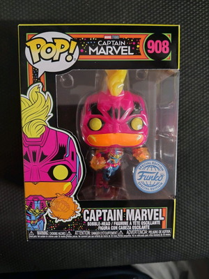Funko Pop! Captain Marvel 908 Special Edition Blacklight new