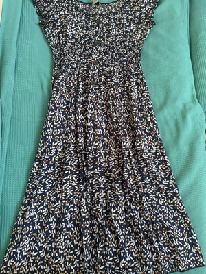 Midi dress like new, blue multicolor, size M