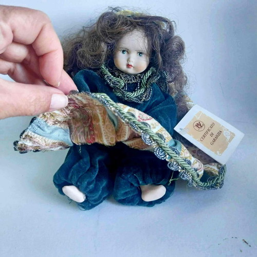 Capodimonte porcelain doll used, Italian vintage collectible