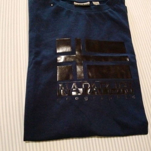 Napapijri women's blue cotton t-shirt XL like new