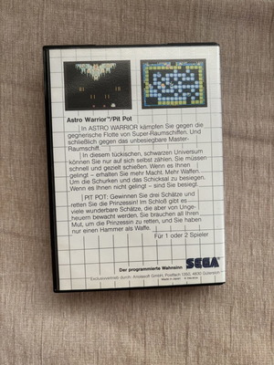 Astro Warrior & Pit Pot Sega Master System παιχνίδι, πλήρες
