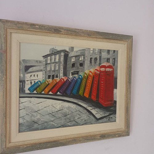 Oil painting on canvas used, 55x44 cm with frame