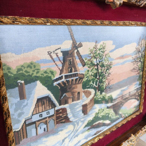 Vintage large paintings set of 2 used, 1980s