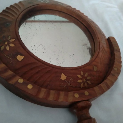 Old wooden mirror handmade 23×36