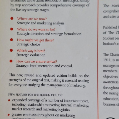 Strategic Marketing Management Second Edition by Wilson & Gilligan