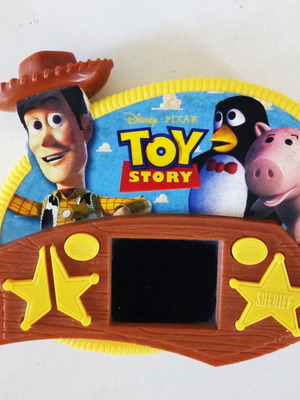 Disney Pixar Toy Story electronic handheld Sheriff Woody game used with color LCD