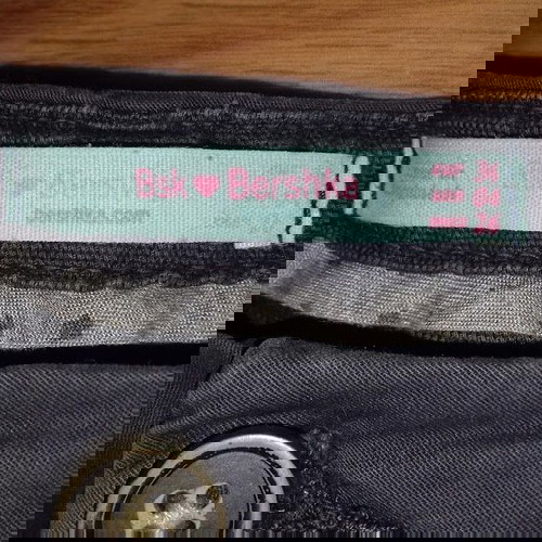 Bershka памучни летни къси панталони S/M употребявани сини