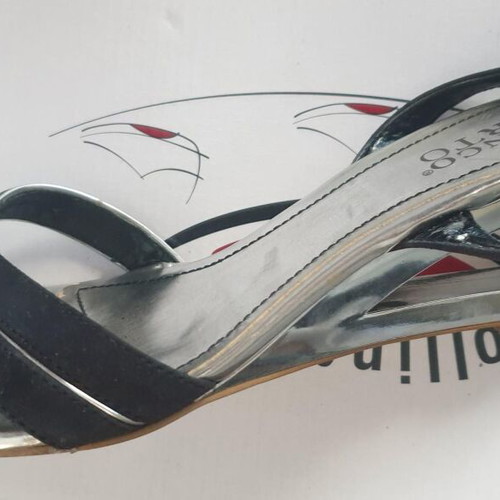 Franco Sarto women's sandals size 39 used, black and silver