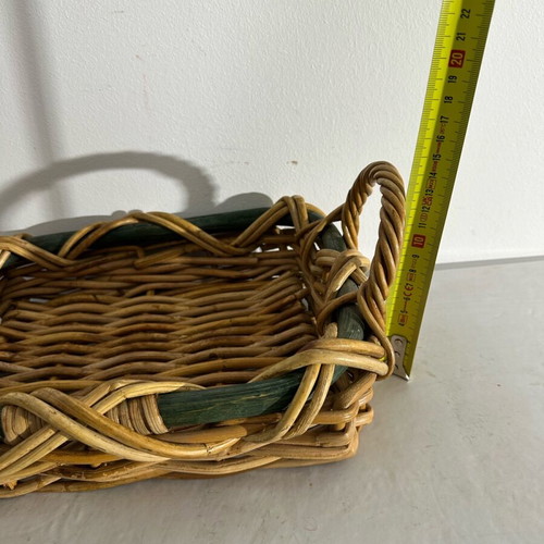 Rectangular wicker basket like new