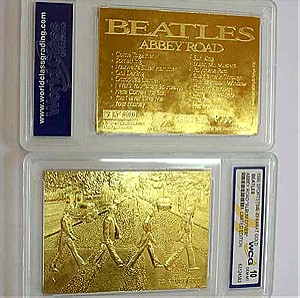 Beatles, Abbey Road, Χρυσή (23Kt) συλλεκτική κάρτα