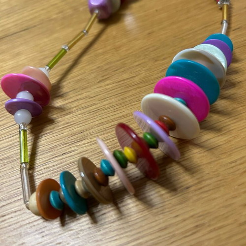 Necklace colorful new for summer 48 cm
