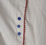 Vintage white shirt with ruffles, miss coco Paris