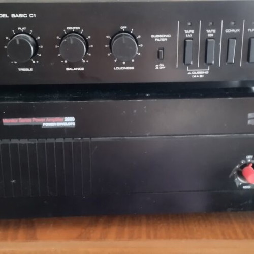 Kenwood Basic C1 preamplifier and NAD 2600 high-end power amplifier