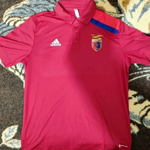 Casertana FC polo shirt, Adidas, size L, short sleeves