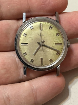 Timex vintage ρολόι χειρός 1960 μεταχειρισμένο, λευκό και ασημί