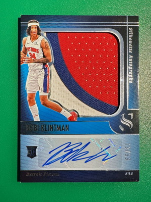 Panini Silhouette Numbered Card Bobi Klintman Rookie Patch Auto 2024-25