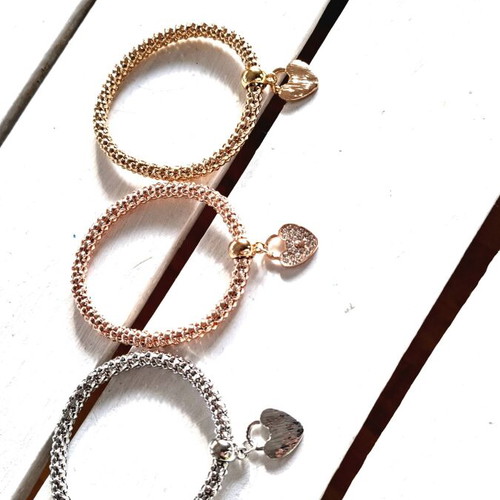 Zara elastic bracelet set of 3, new, gold silver rose gold