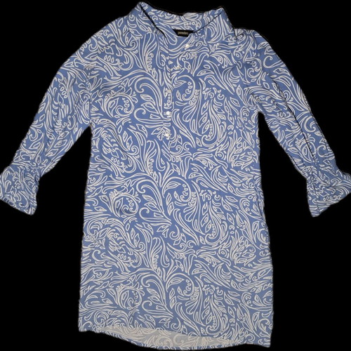 Pomodoro dress used, collar, white and blue, size L