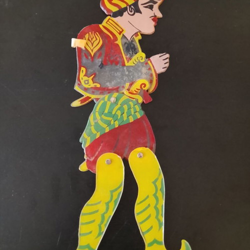 Karagiozis plastic figure used, authentic shadow theater