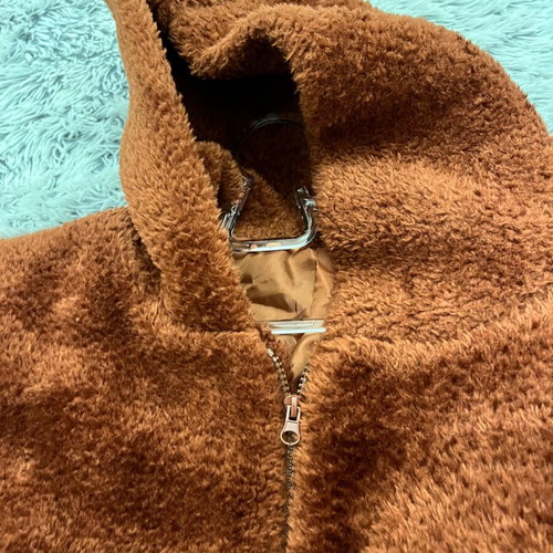 Teddy jacket like new, warm cinnamon color