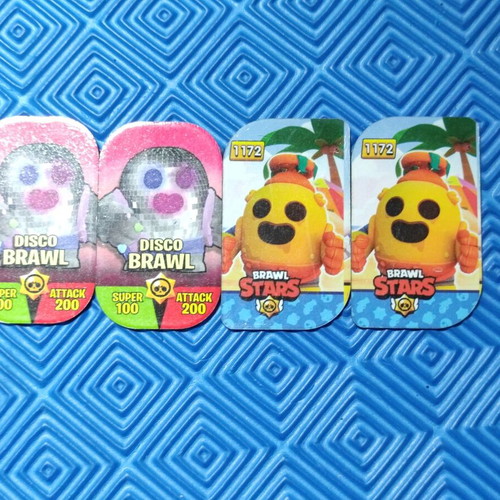 Brawl Stars collectible iron tags like new, set of 4