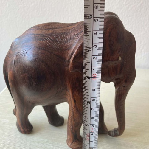 Wooden elephant carving