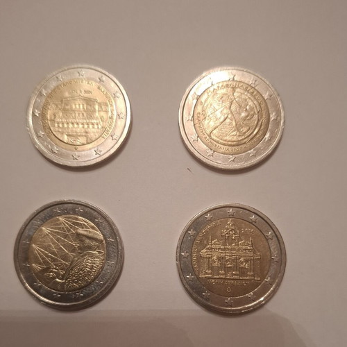 Greek commemorative 2 euro coins mint condition set of 4